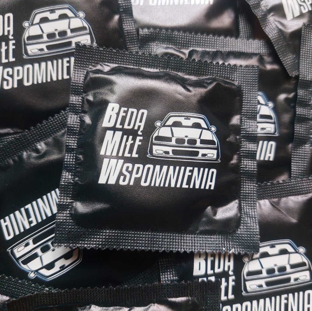 PREZERWATYWY BMW - Będą Miłe Wspomnienia - unikatowe kondomy z nadrukiem na prezent