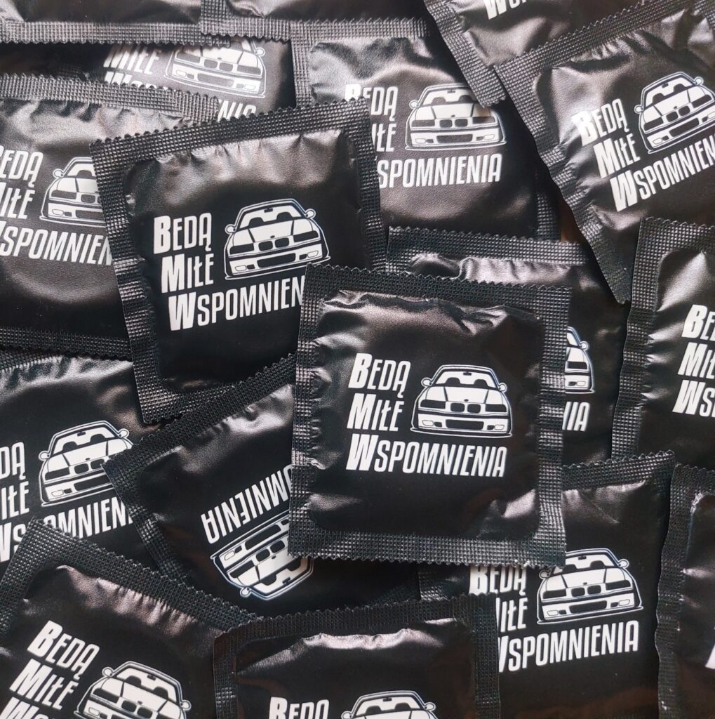 PREZERWATYWY BMW - Będą Miłe Wspomnienia - unikatowe kondomy z nadrukiem na prezent